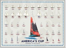 POSTER OFICIAL COPA DEL AMERICA LEGENDARY SAILING